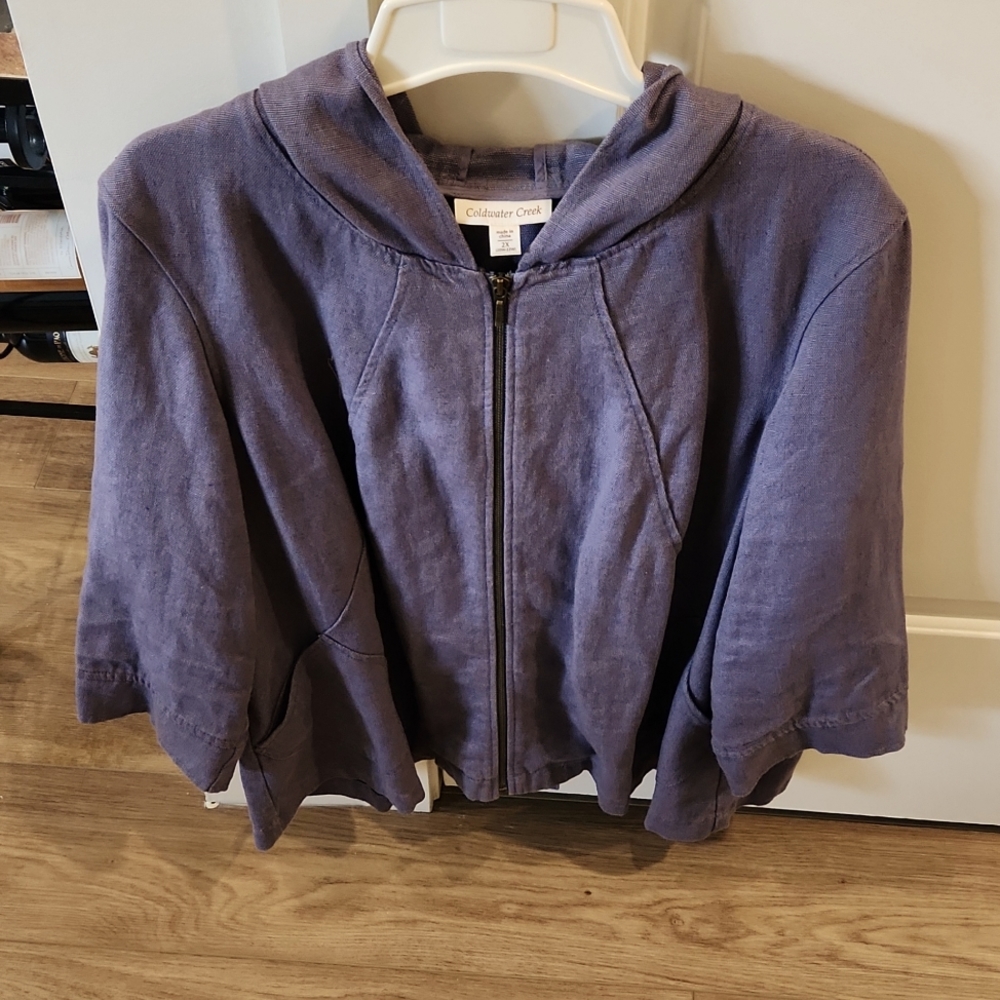 Heavy Linen zip jacket